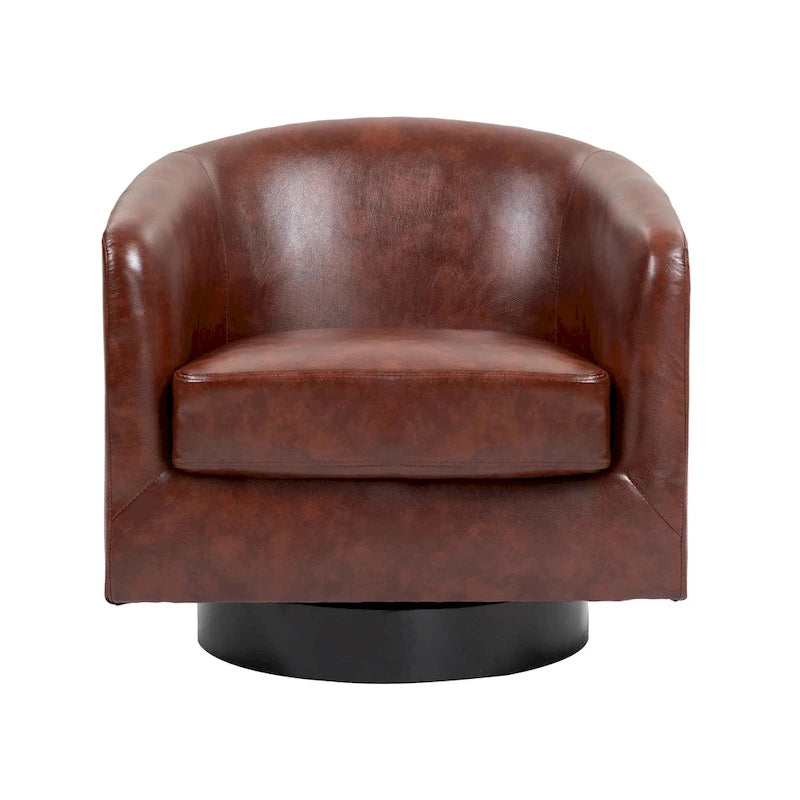 Fauteuils d'appoint en tissu pivotants à 360°, fauteuils club à dossier incurvé