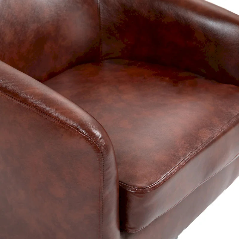 Fauteuils d'appoint en tissu pivotants à 360°, fauteuils club à dossier incurvé