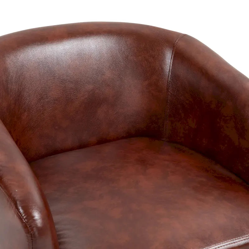 Fauteuils d'appoint en tissu pivotants à 360°, fauteuils club à dossier incurvé