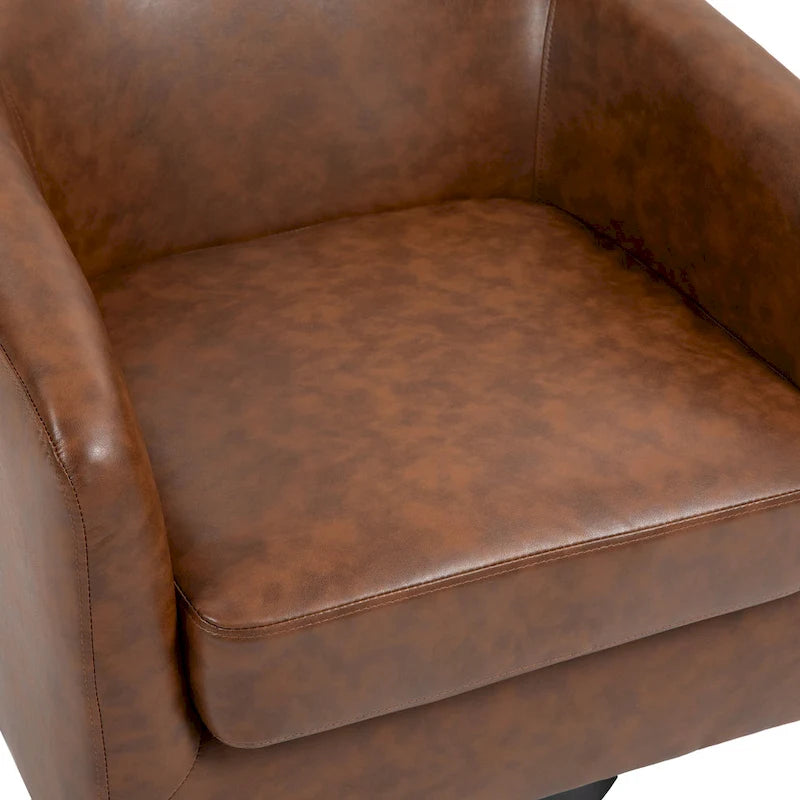 Fauteuils d'appoint en tissu pivotants à 360°, fauteuils club à dossier incurvé