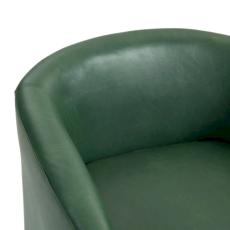 Fauteuils d'appoint en tissu pivotants à 360°, fauteuils club à dossier incurvé
