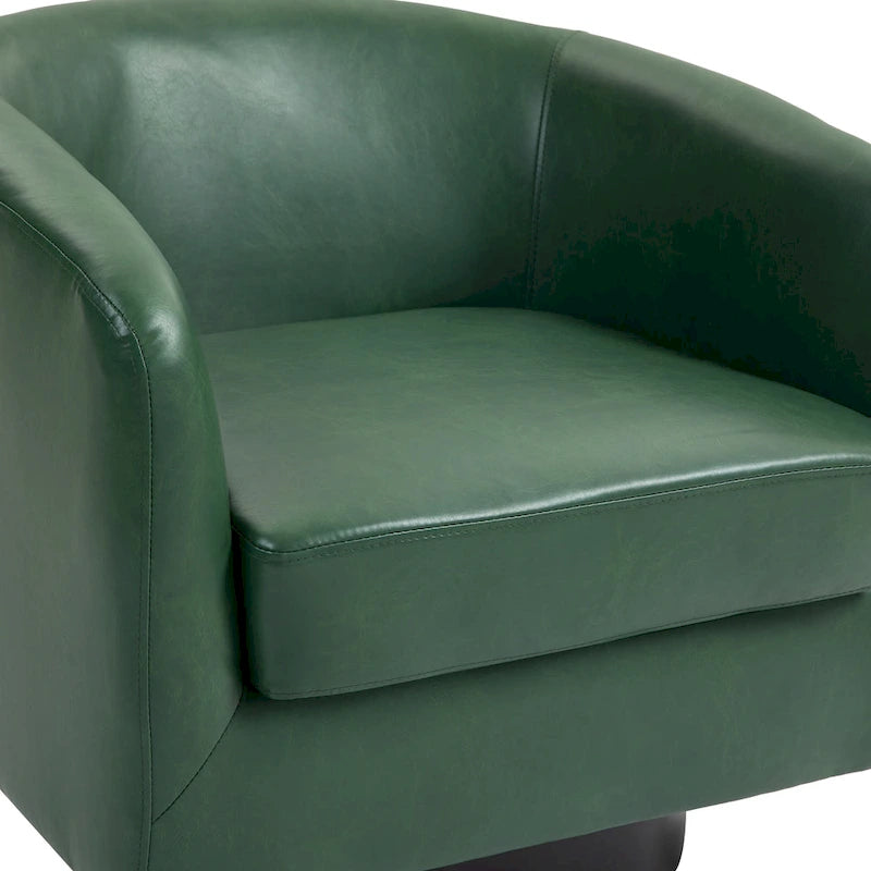 Fauteuils d'appoint en tissu pivotants à 360°, fauteuils club à dossier incurvé