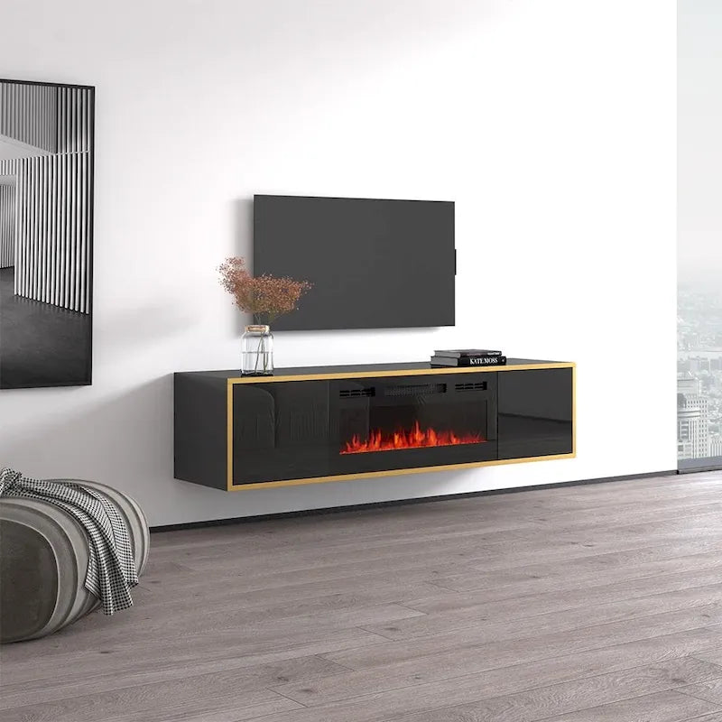 Meuble TV avec cheminée électrique