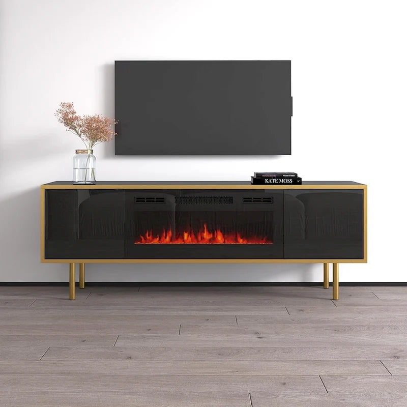 Meuble TV avec cheminée électrique