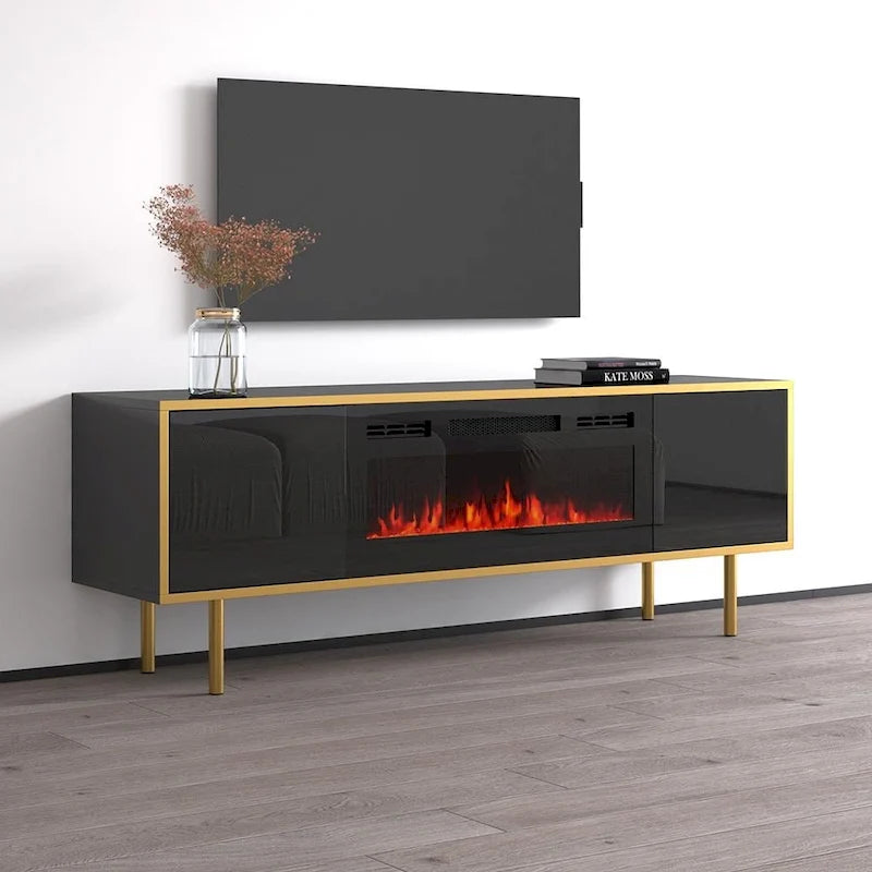 Meuble TV avec cheminée électrique