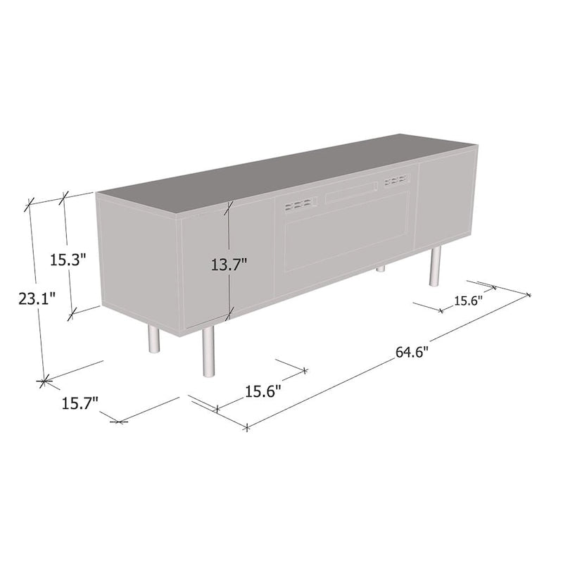 Meuble TV avec cheminée électrique