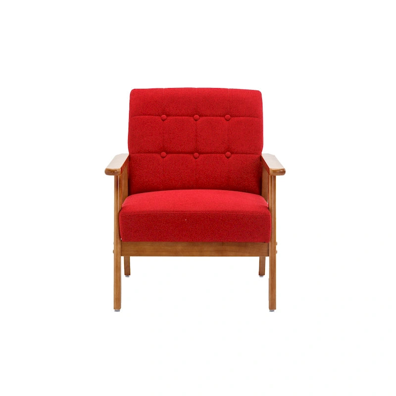 Chaise d'appoint en bois massif de style Mid-Century Modern, pour salon, chambre à coucher ou studio