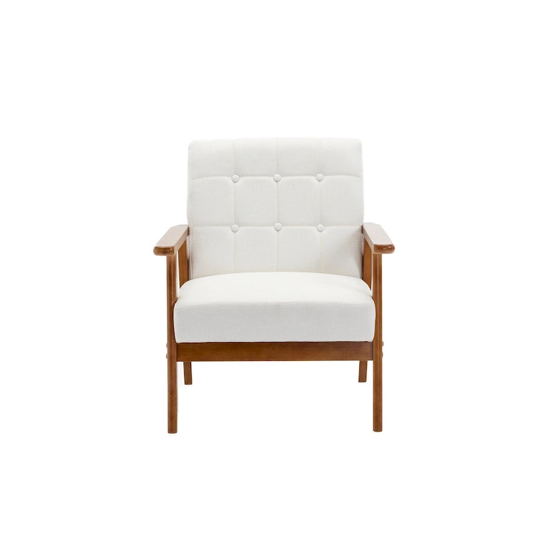 Chaise d'appoint en bois massif de style Mid-Century Modern, pour salon, chambre à coucher ou studio