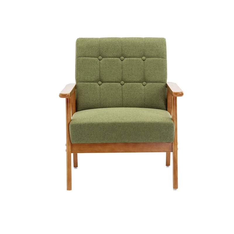 Chaise d'appoint en bois massif de style Mid-Century Modern, pour salon, chambre à coucher ou studio