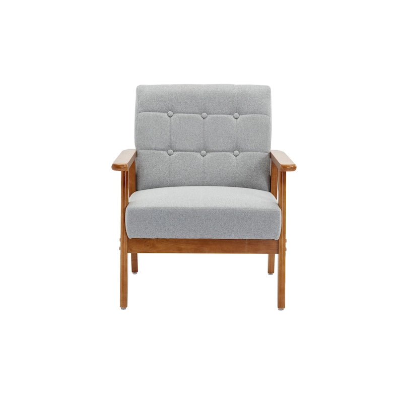 Chaise d'appoint en bois massif de style Mid-Century Modern, pour salon, chambre à coucher ou studio