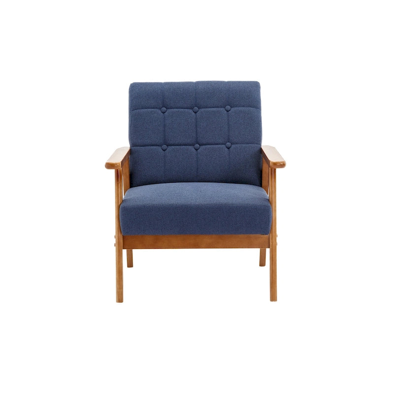 Chaise d'appoint en bois massif de style Mid-Century Modern, pour salon, chambre à coucher ou studio