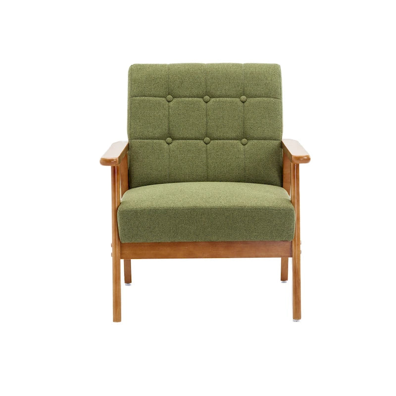 Chaise d'appoint en bois massif de style Mid-Century Modern, pour salon, chambre à coucher ou studio