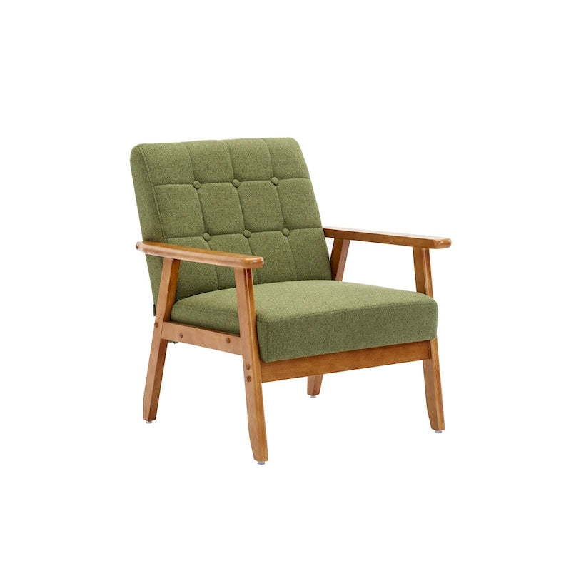Chaise d'appoint en bois massif de style Mid-Century Modern, pour salon, chambre à coucher ou studio