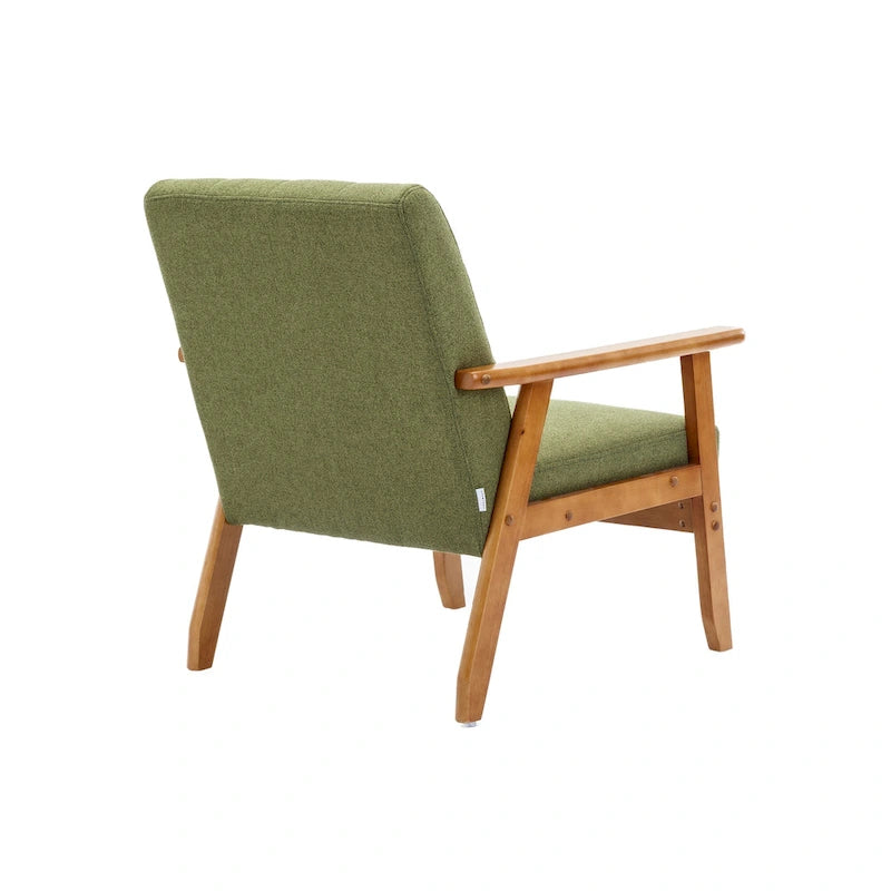 Chaise d'appoint en bois massif de style Mid-Century Modern, pour salon, chambre à coucher ou studio