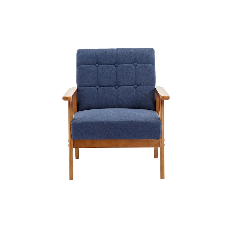 Chaise d'appoint en bois massif de style Mid-Century Modern, pour salon, chambre à coucher ou studio