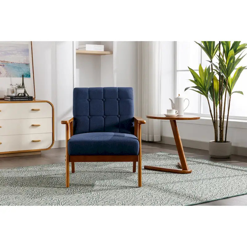 Chaise d'appoint en bois massif de style Mid-Century Modern, pour salon, chambre à coucher ou studio