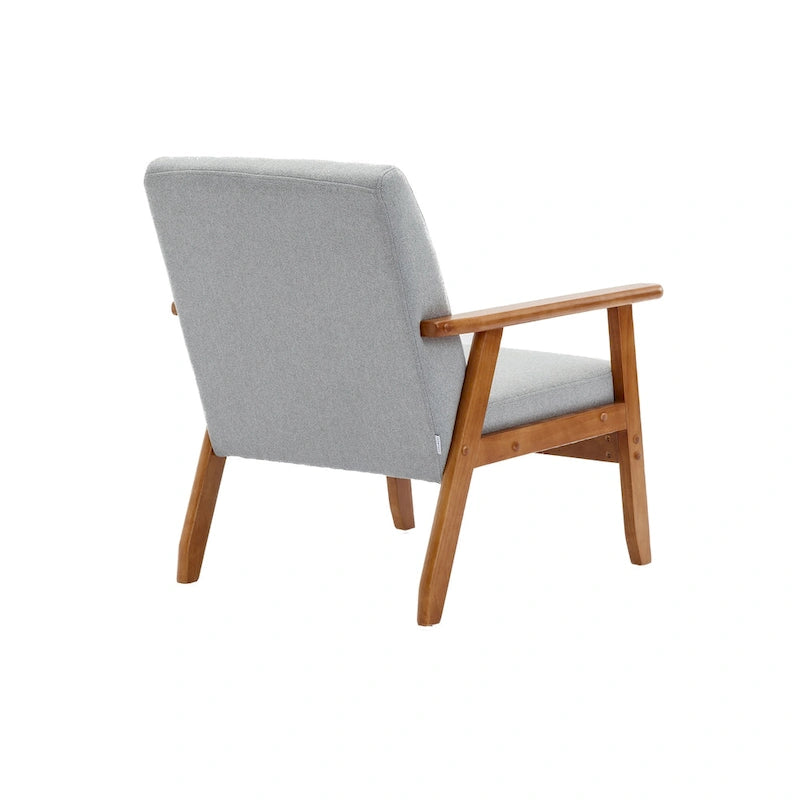 Chaise d'appoint en bois massif de style Mid-Century Modern, pour salon, chambre à coucher ou studio