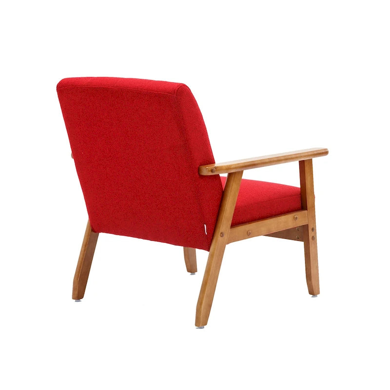 Chaise d'appoint en bois massif de style Mid-Century Modern, pour salon, chambre à coucher ou studio