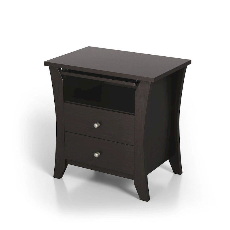 Table de chevet en bois à 2 tiroirs