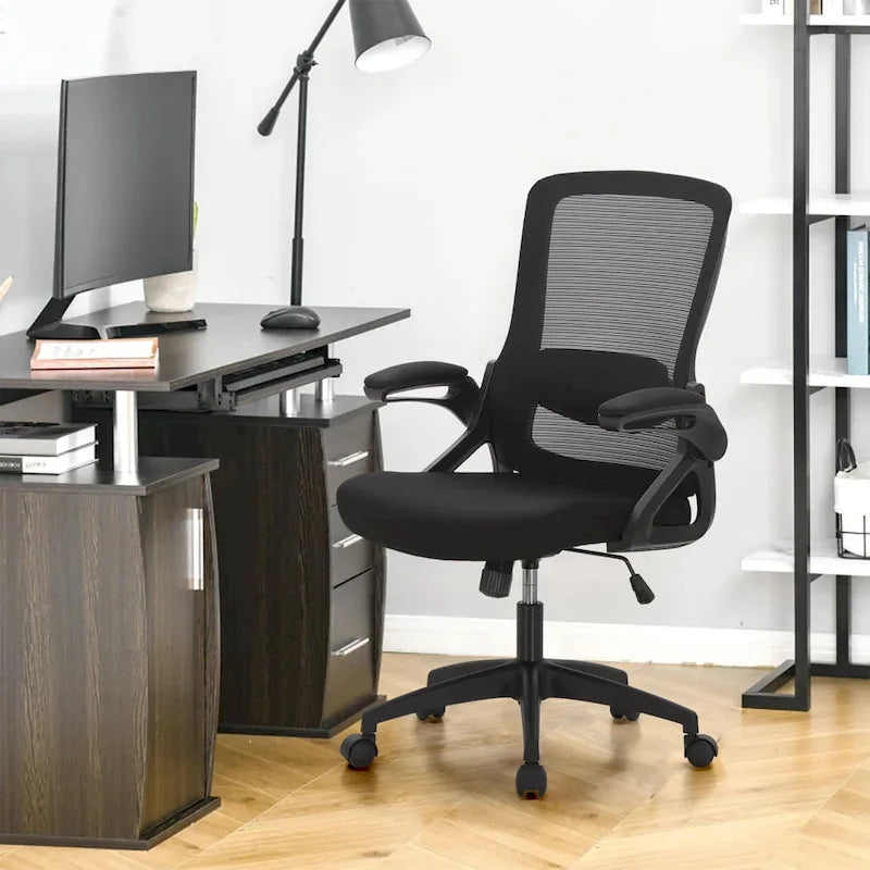 Chaise de bureau ergonomique en maille avec dossier haut, fauteuil de bureau pivotant à 360°