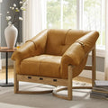 Fauteuil de salon en cuir véritable