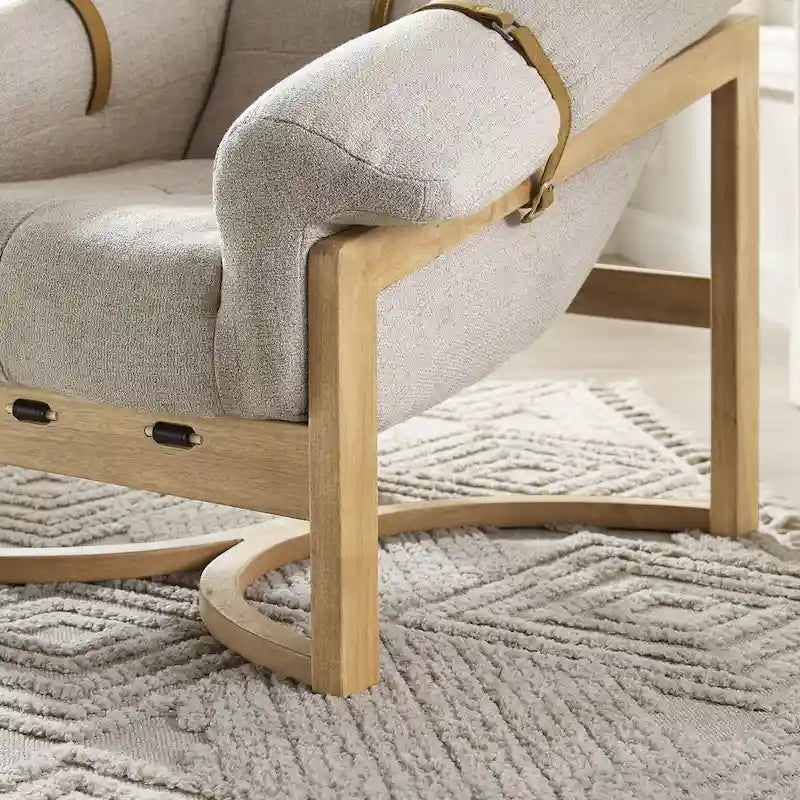 Fauteuil de salon en cuir véritable