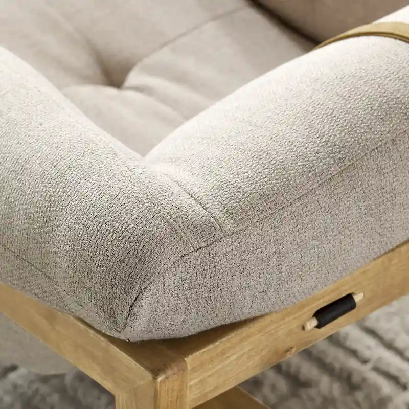 Fauteuil de salon en cuir véritable