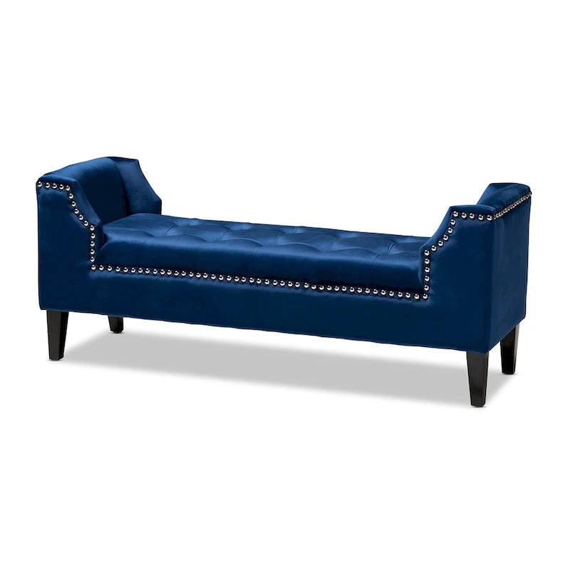 Banc en velours moderne et contemporain
