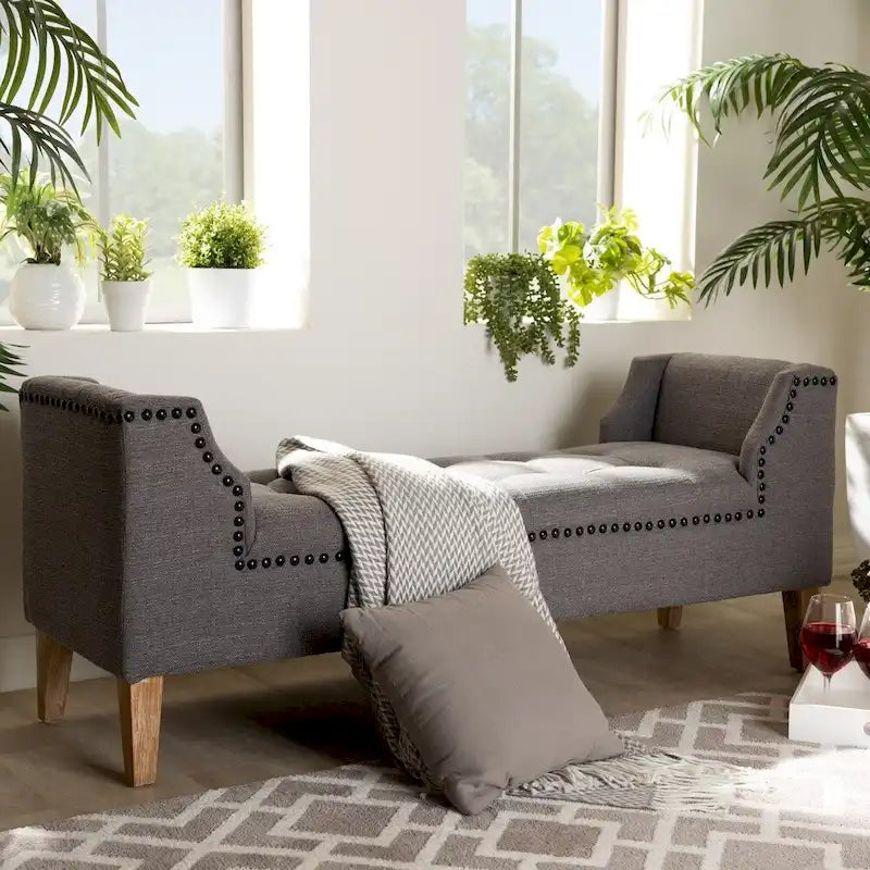 Banc en velours moderne et contemporain