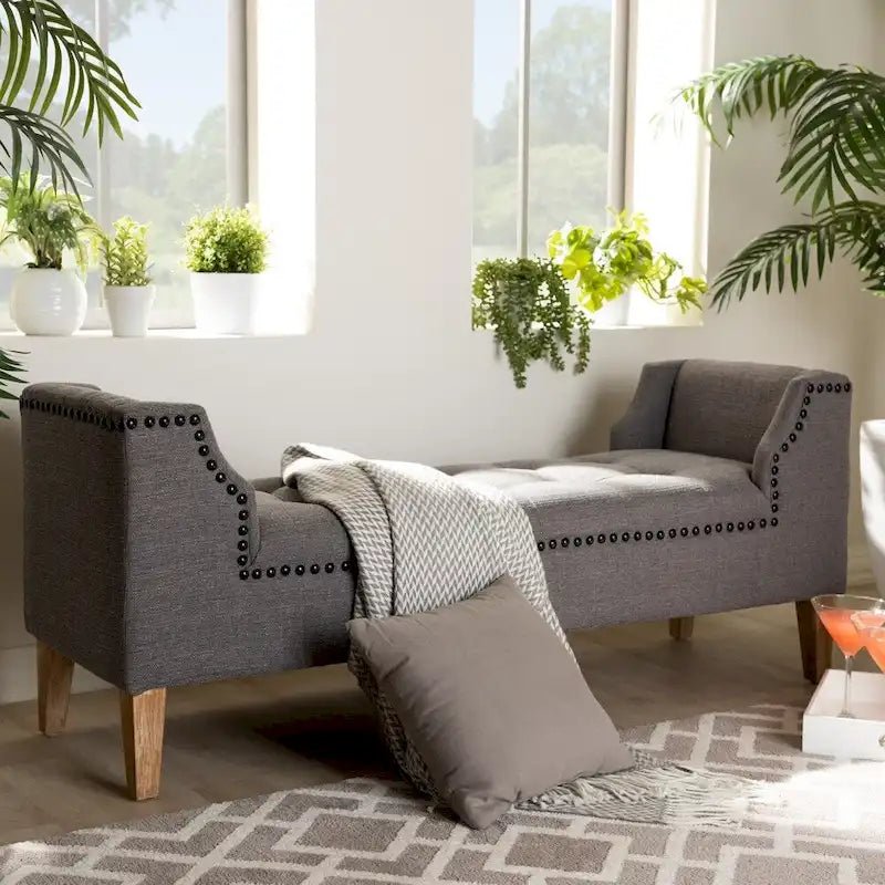 Banc en velours moderne et contemporain