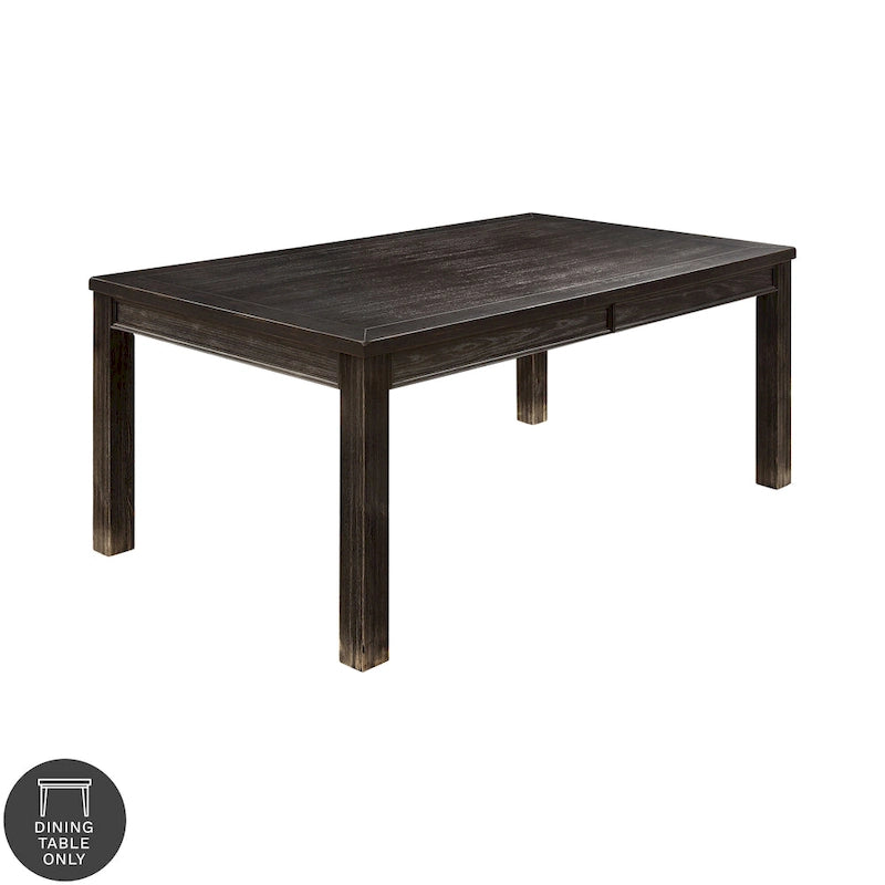 Table à manger contemporaine en bois massif noir