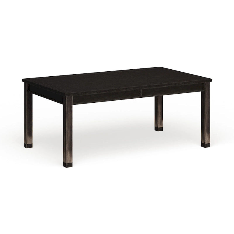 Table à manger contemporaine en bois massif noir