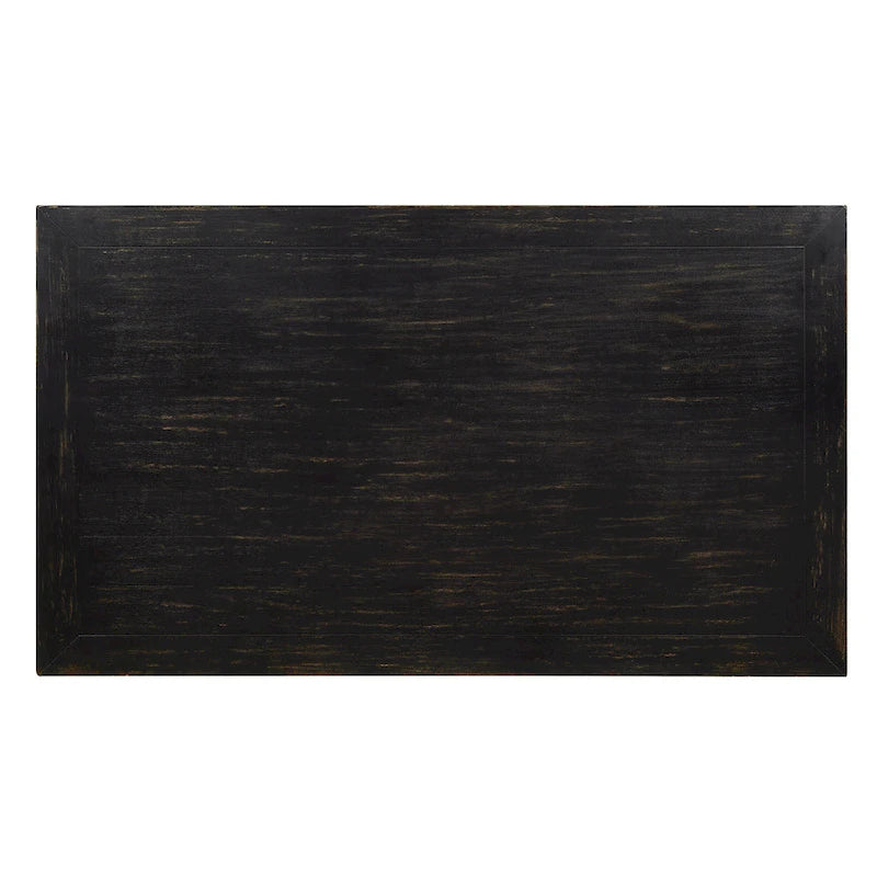 Table à manger contemporaine en bois massif noir