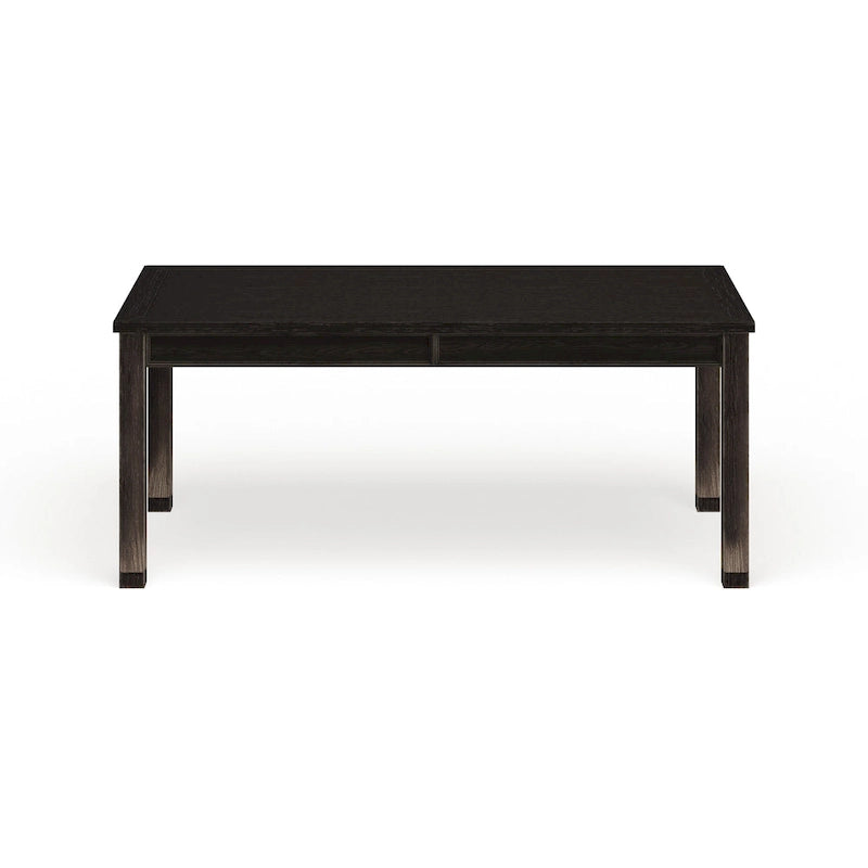 Table à manger contemporaine en bois massif noir