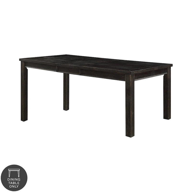 Table à manger contemporaine en bois massif noir