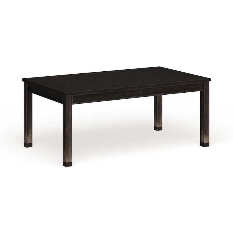 Table à manger contemporaine en bois massif noir