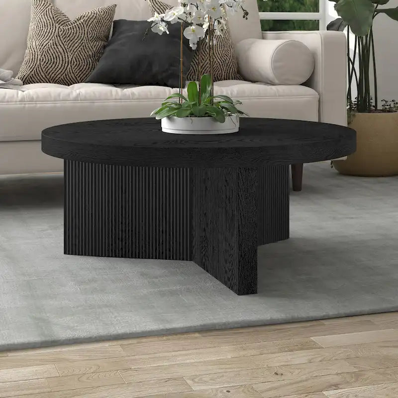 Table basse ronde de 91 cm de diamètre - 91 cm de diamètre