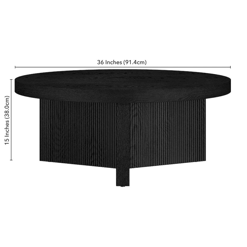 Table basse ronde de 91 cm de diamètre - 91 cm de diamètre